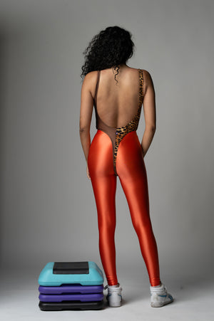 50/50 Bodysuit - Leopard & Cocoa