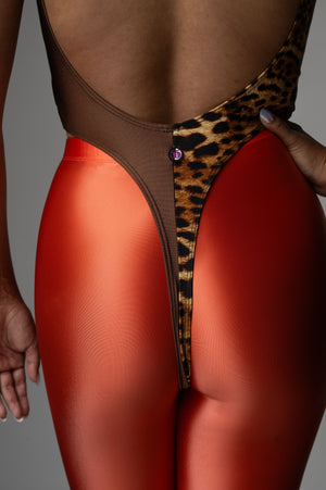 50/50 Bodysuit - Leopard & Cocoa