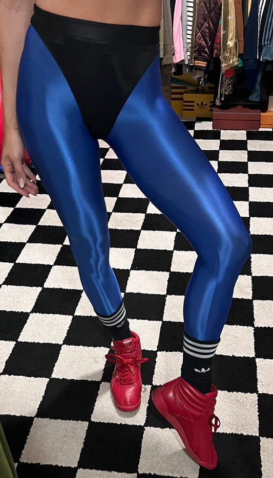 Royal Blue leggings with colored briefs