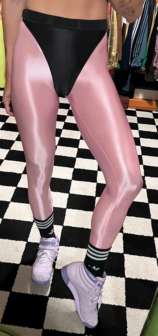Cotton Pink leggings with colored briefs
