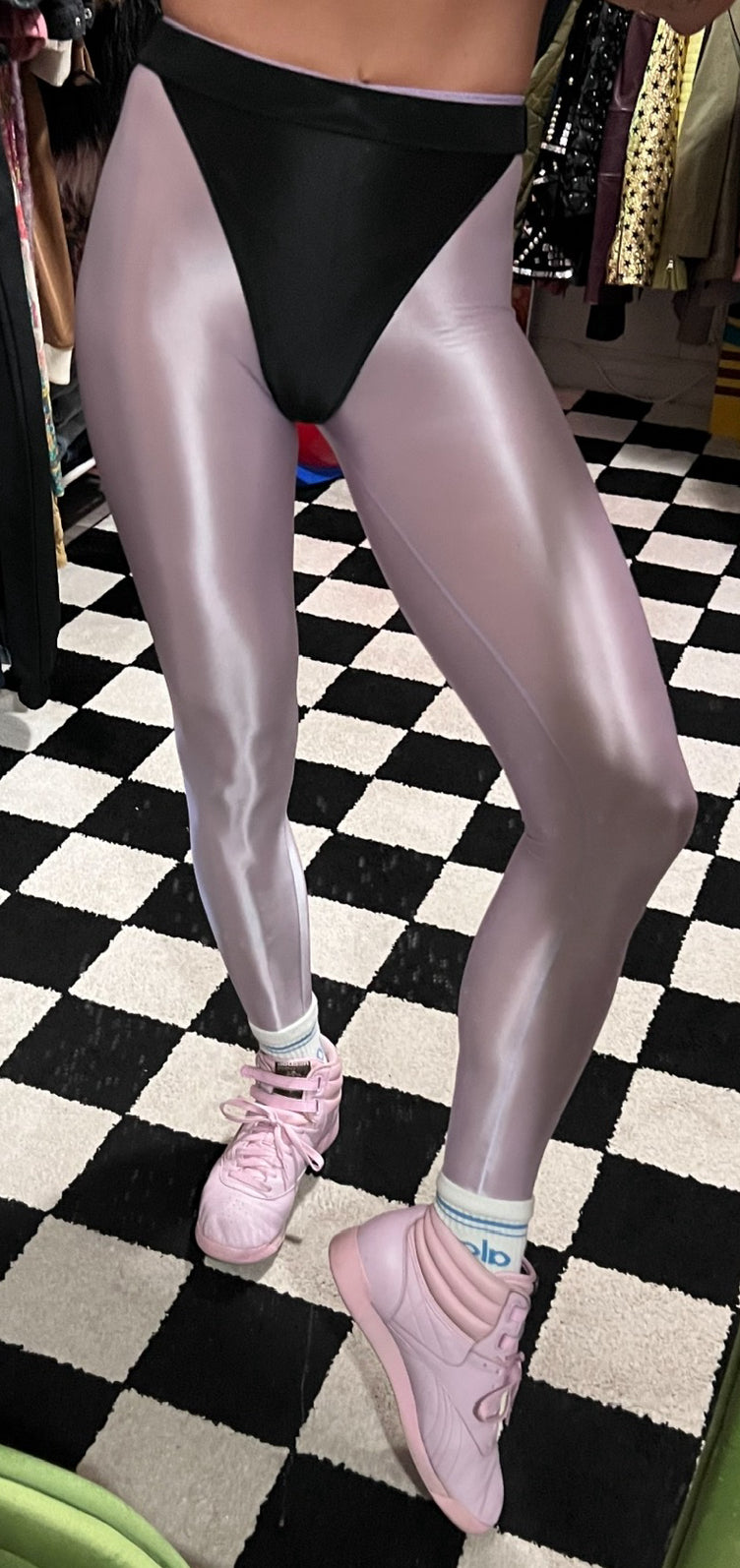 Easy Purple leggings with colored briefs