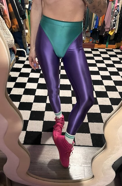 Fifty Five Purple leggings with colored briefs