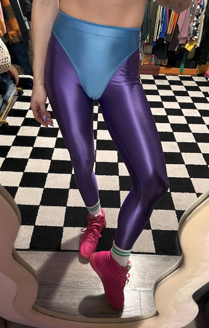 Fifty Five Purple leggings with colored briefs