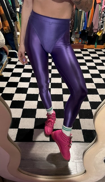 Fifty Five Purple leggings with colored briefs