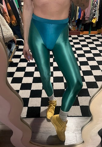 Green Day leggings with colored briefs