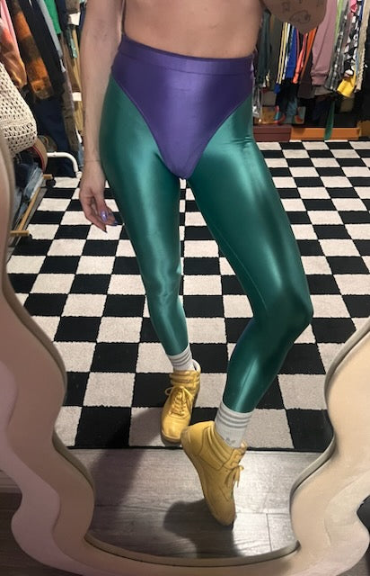 Green Day leggings with colored briefs