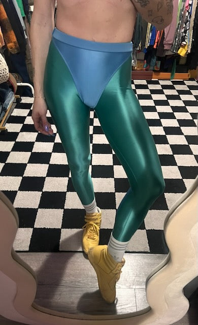 Green Day leggings with colored briefs