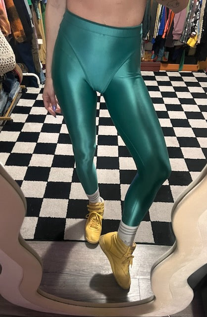 Green Day leggings with colored briefs