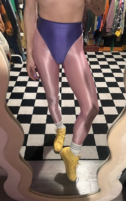 Cotton Pink leggings with colored briefs