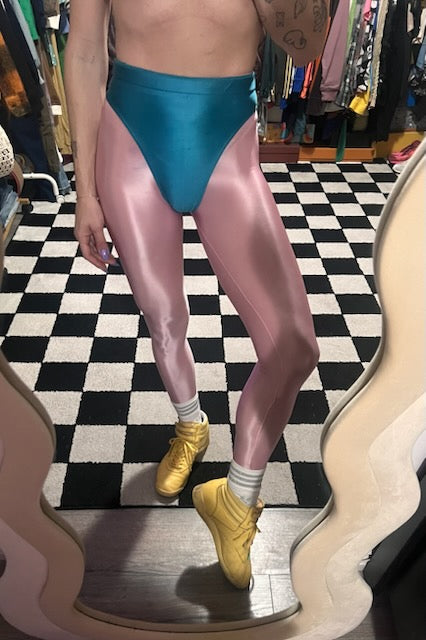 Cotton Pink leggings with colored briefs