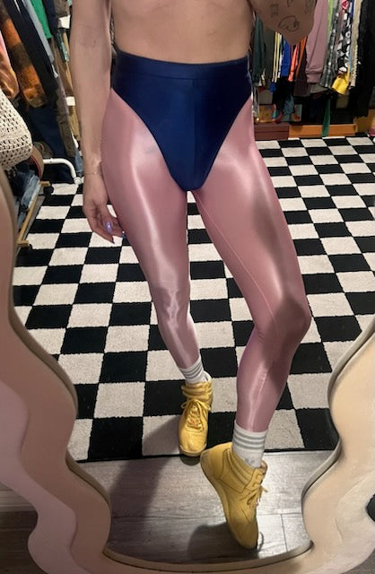 Cotton Pink leggings with colored briefs