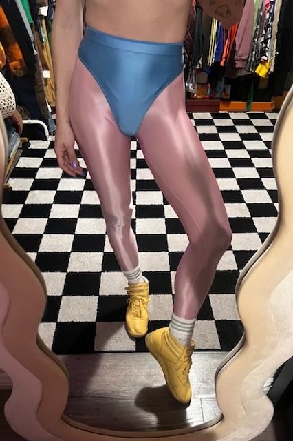 Cotton Pink leggings with colored briefs