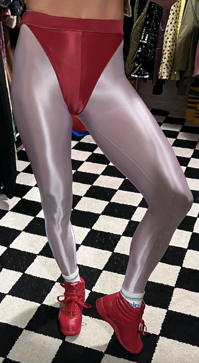 Cotton Pink leggings with colored briefs