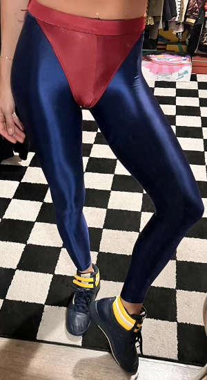 Deep Ocean leggings with colored briefs