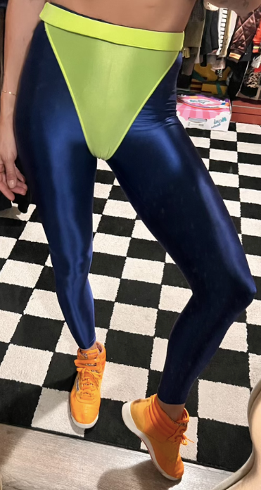 Deep Ocean leggings with colored briefs