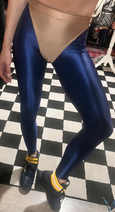 Deep Ocean leggings with colored briefs