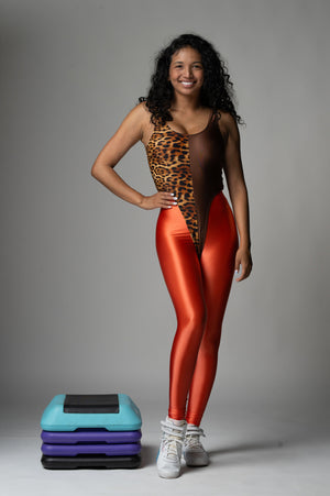 50/50 Bodysuit - Leopard & Cocoa