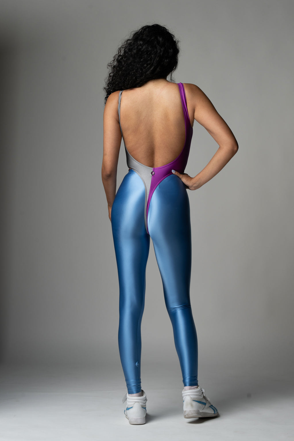 50/50 Bodysuit - Purple & Silver