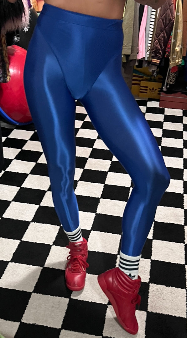 Royal Blue leggings with colored briefs