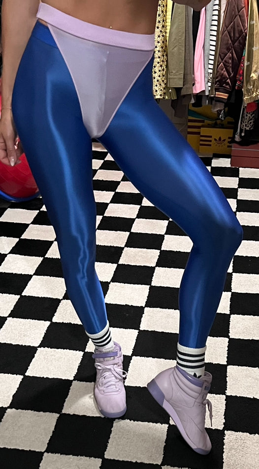 Royal Blue leggings with colored briefs