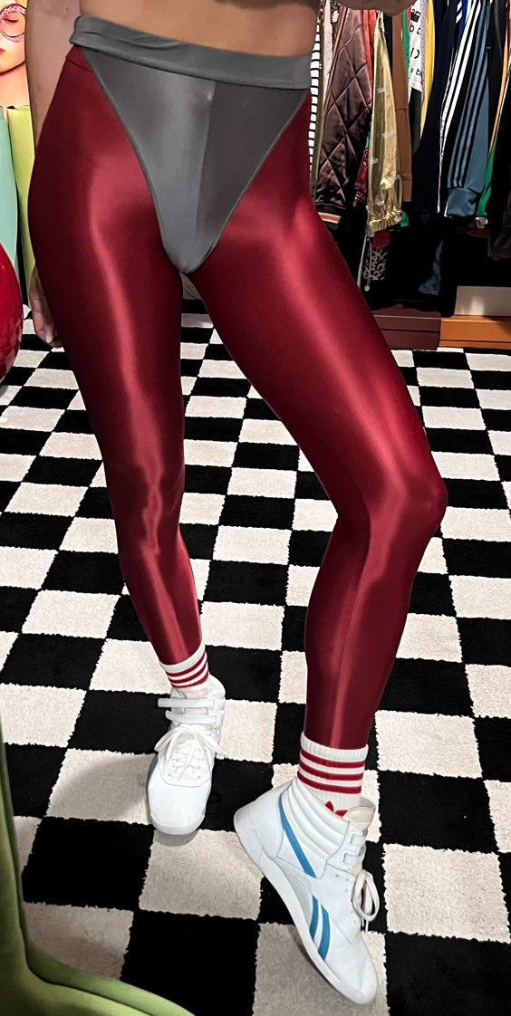 Bloody Red leggings with colored briefs