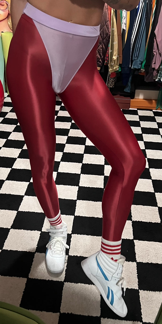 Bloody Red leggings with colored briefs