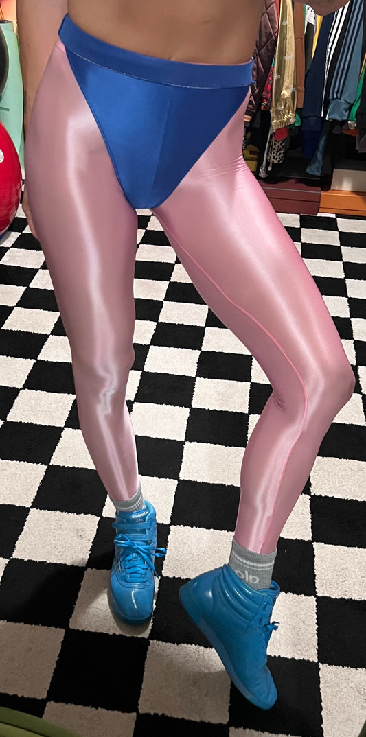 Cotton Pink leggings with colored briefs