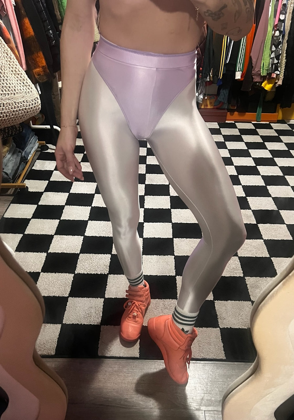 Snow White leggings with colored briefs