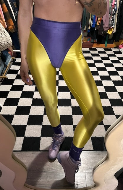 Yellow submarine leggings with colored briefs