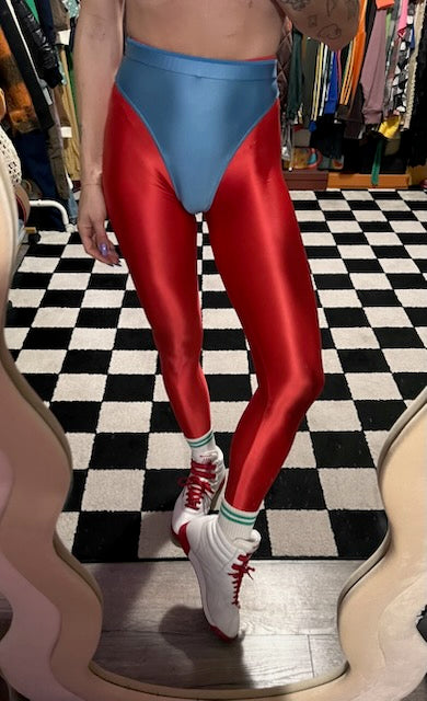 Dragon Red leggings with colored briefs