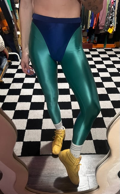 Green Day leggings with colored briefs
