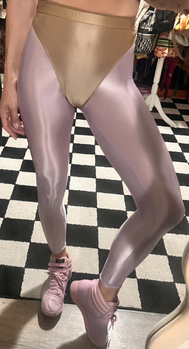 Easy Purple leggings with colored briefs